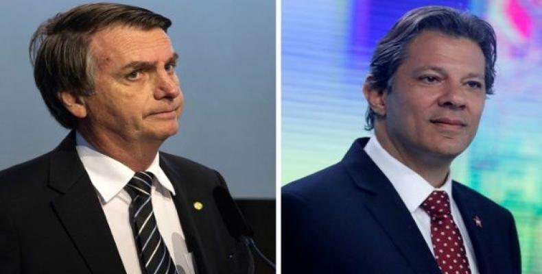 Bolsonaro y Haddad a segunda vuelta