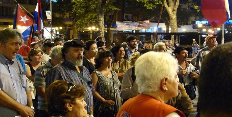 Acto en Uruguay en homenaje a Fidel Castro