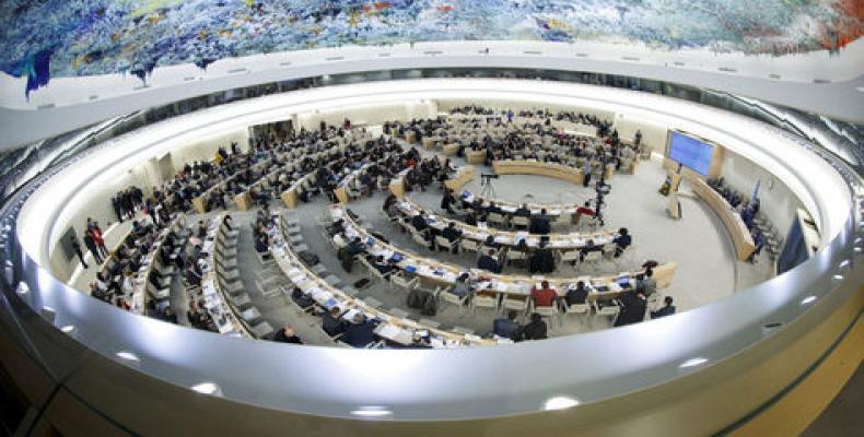 Le Conseil des Droits de l'Homme des Nations Unies, à Genève. Photo: EFE