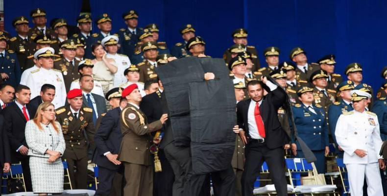 Attempted assassination of President Nicolas Maduro on August 4.  Photo: Reuters