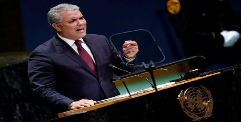 Mentiroso Duque ante la ONU