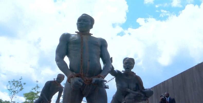 National Memorial for Peace and Justice opened in Montgomery, Alabama.   Photo: Democracy Now