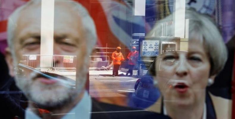 Laborista Jeremy Corbyn y conservadora Theresa May, favoritos en elecciones