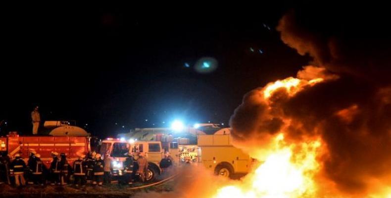 El siniestro se produjo en la comunidad de Tlahuelilpan, a unos 120 kms de la capital mexicana. Foto: AFP