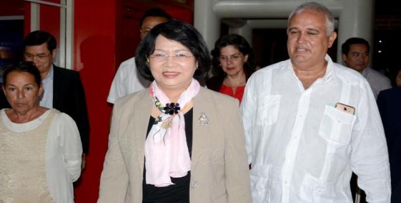 La vice-présidente vietnamienne est arrivée dimanche à La Havane.