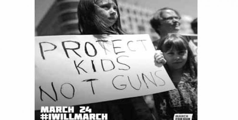 Hundreds of thousands march across the U.S. to demand gun controls