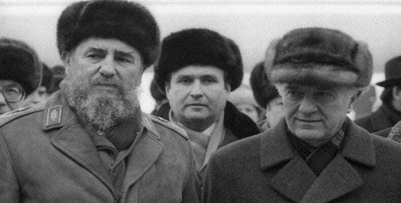 Fidel Castro en una de sus visitas a la Unión Soviética.  Foto:  Archivo