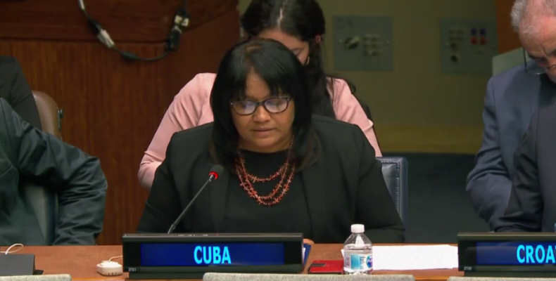 Cuba's Permanent Representative to the UN, Anayansi Rodríguez Camejo