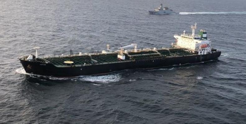 The Iranian 'Fortune' tanker arrives in Venezuelan waters amid threats from the U.S.  (Photo: teleSUR)