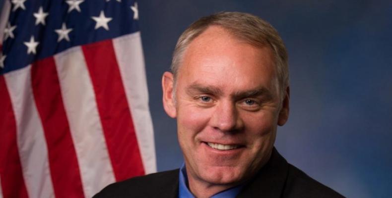 Ryan Zinke. Imagen tomada de Internet