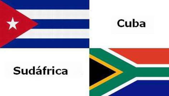 banderas de cuba y sudafrica.Archivo