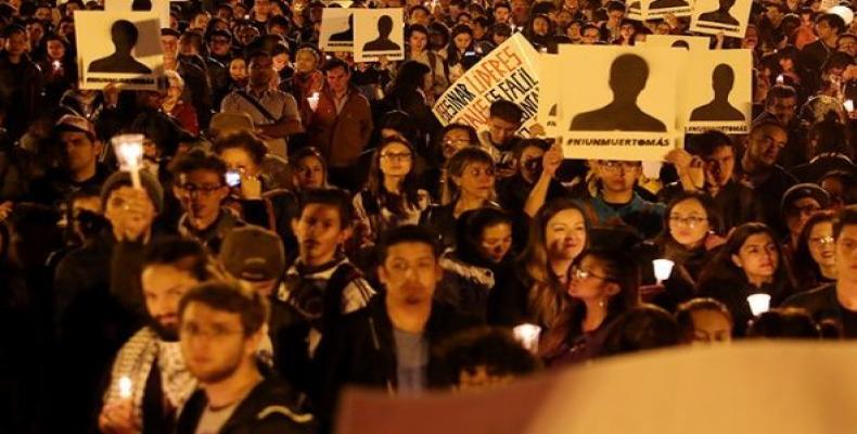 Protestas en Colombia contra los asesinatos de los líderes sociales