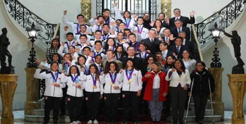 Delegación peruana que participó en los Juegos Panamericanos.Foto: PL