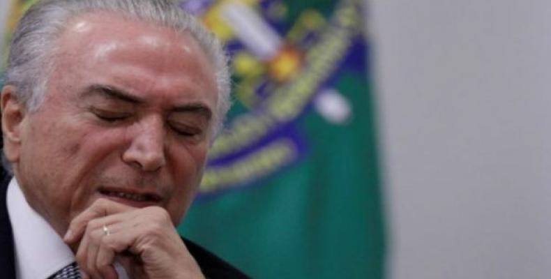 Police officials say there are strong implications indicating President Michel Temer may have been receiving bribes and abusing his authority.  Photo: EFE