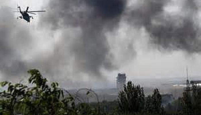 Bombardeo en Donetsk.  Foto Archivo