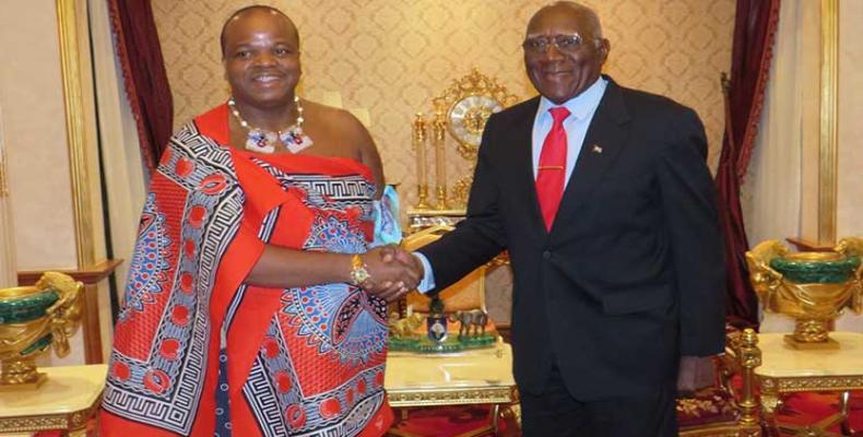 Valdes Mesa greets Eswatini King, Mswati III