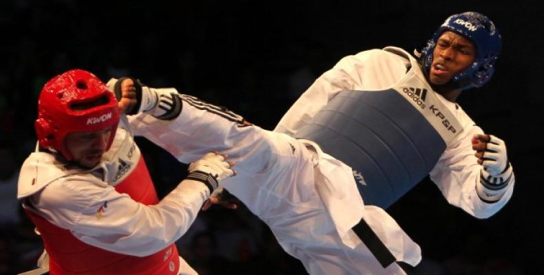 Sur la photo, Rafael Alba, le meilleur taekwondoka cubain