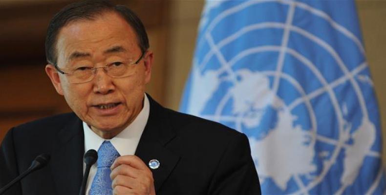 Secretario general de la ONU, Ban Ki-moon,