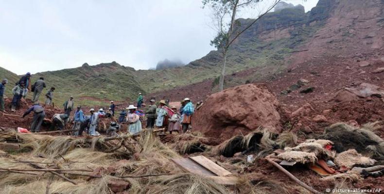 Deslizamientos de tierra en Bolivia dejan 14 fallecidos y 7 desaparecidos. Foto/internet