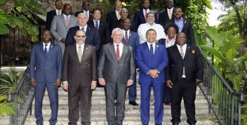 Asistentes a reunión del Caricom