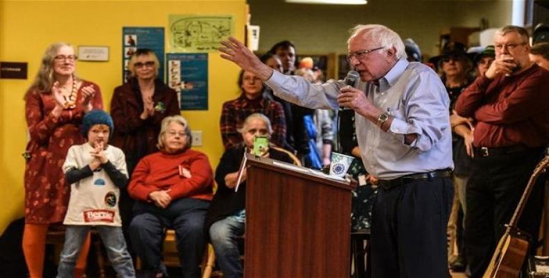 United States Senator Bernie Sanders speaks at a Democratic gubernatorial candidate Christine Hallquist campaign event on November 4, 2018 in Montpelier, Vermon