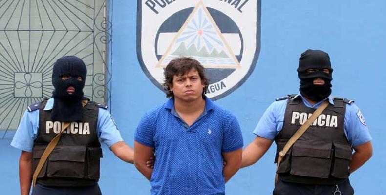 Santiago Adrián Fajardo, de 27 años, dirigía las acciones vandálicas en Masaya, Nicaragua.(Foto:PL)