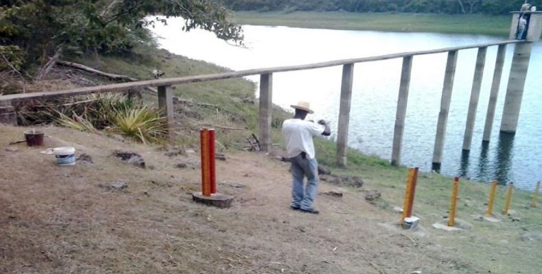 La presa Zaza, la mayor de Cuba, presenta solo el 11 por ciento de almacenamiento. Foto: Archivo