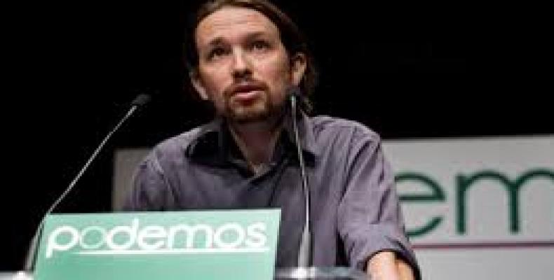 Líder del partido de centroizquierda español Podemos, Pablo Iglesias,