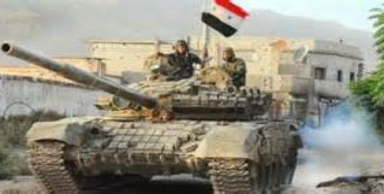 Tanque sirio en Raqqa