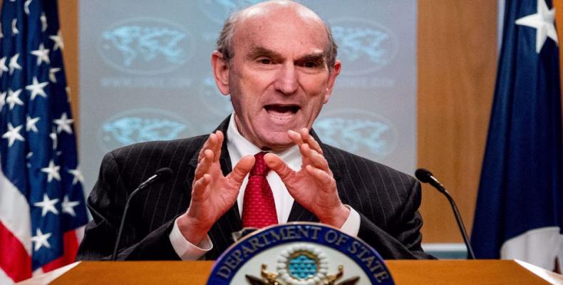 Elliott Abrams speaks at a news conference at the State Department in Washington, DC. (Photo: AFP)