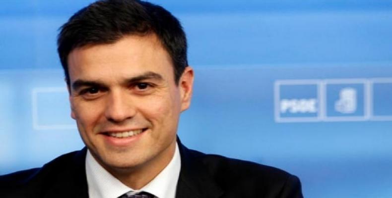 Pedro Sánchez, líder del PSOE, nuevo presidente del gobierno español.