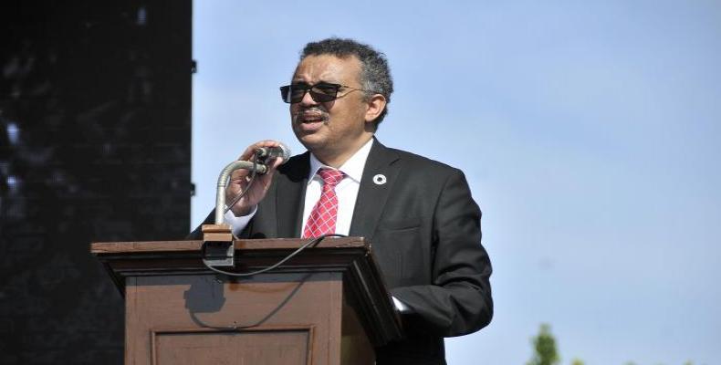 &quot;Cuba est l'endroit parfait pour célébrer la Semaine de Vaccination des Amériques&quot; Tedros Adhanom. Photo: Granma