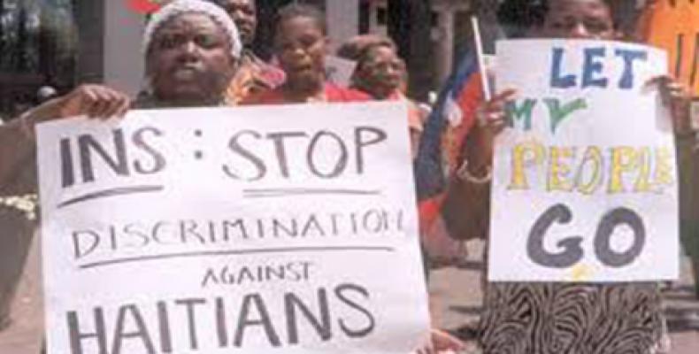 Haitian Community Protests (Photo: International Action Center)