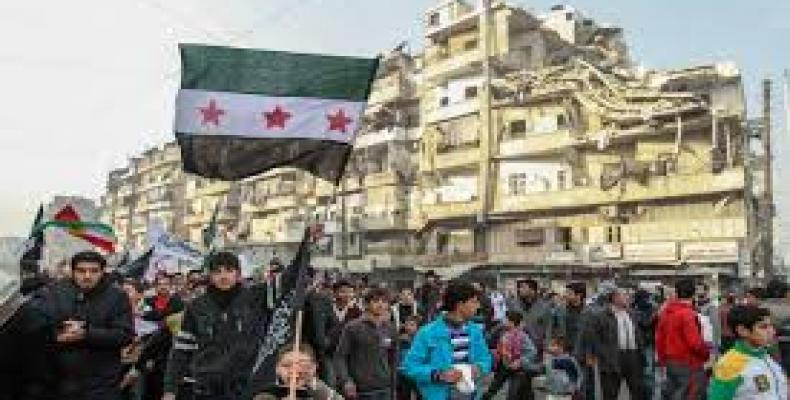 Protesta en Alepo, Siria