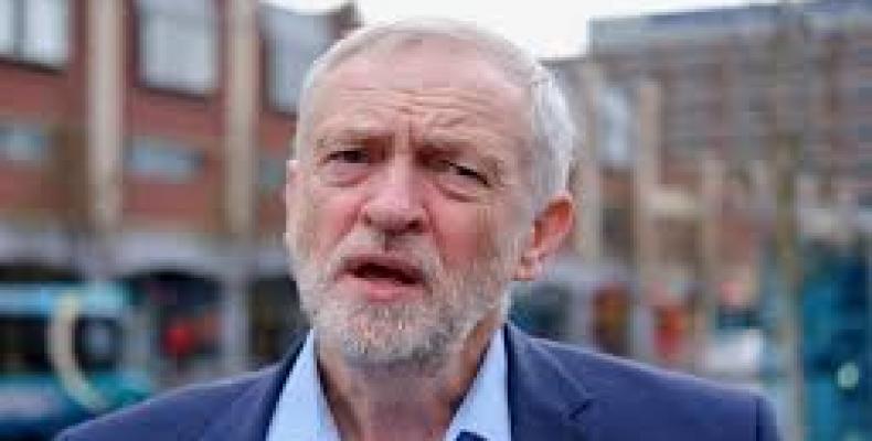 Líder del opositor Partido Laborista, Jeremy Corbyn,