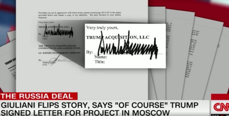 CNN reveals &quot;Trump Tower Moscow&quot; documents.  Photo: CNN