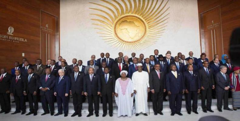 Jefes de Estado y de Gobierno de la organización continental reunidos en Addis Abeba, Etiopía. Foto:  www.rtve.es