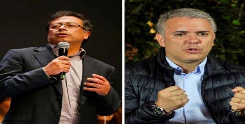 Candidatos Gustavo Petro e Iván Duque