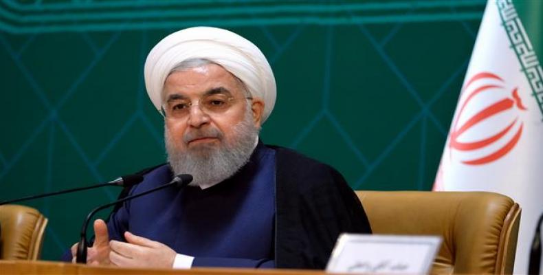 Iranian President Hassan Rouhani attends a meeting with senior cabinet members in Tehran on June 27, 2018.   Photo: president.ir