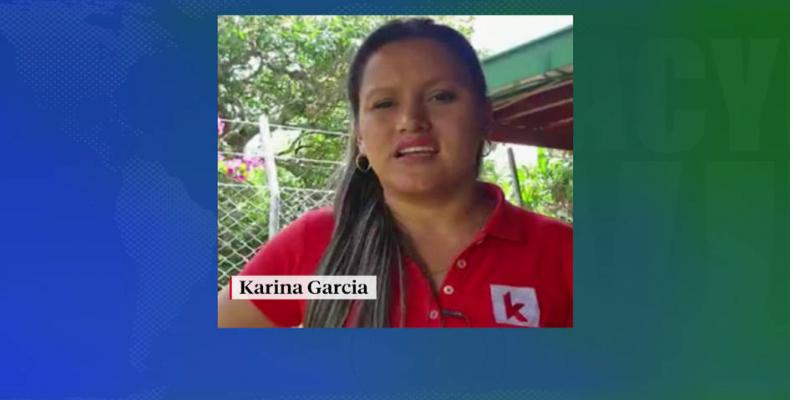 Colombian mayoral candidate Karina García.  (Photo: Democracy Now)