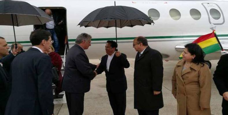 Miguel Díaz-Canel en Bolivia. Foto: Archivo