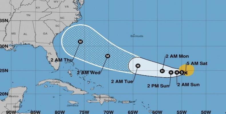 Durante las últimas horas la tormenta tropical Florence ha ganado en organización e intensidad.Imágen:Internet.