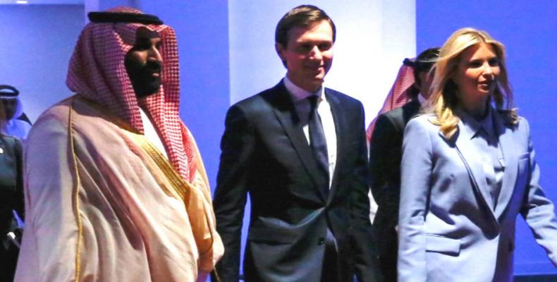 Jared Kushner with Saudi crown prince.  Photo: Reuters