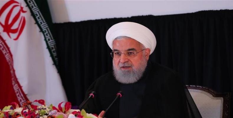 Iranian President Hassan Rouhani speaks at a press conference in New York, US, on September 26, 2018.  Photo: president.ir