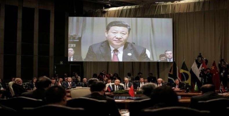 Xi Jinping durante su intervención en Cumbre del Brics
