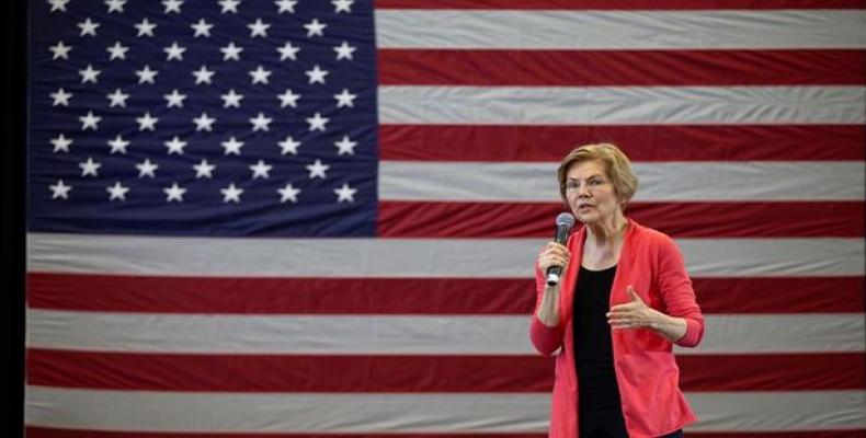 La senadora progresista Elizabeth Warren lanza su campaña electoral para 2020 en EE.UU.Foto/internet