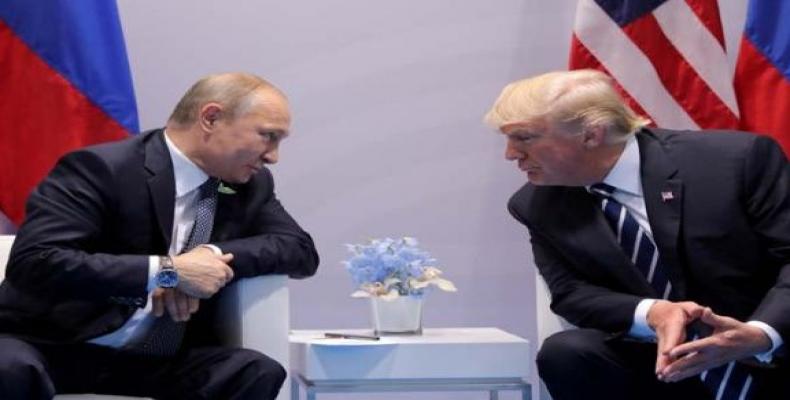 Putin and Trump during a previous encounter (File)