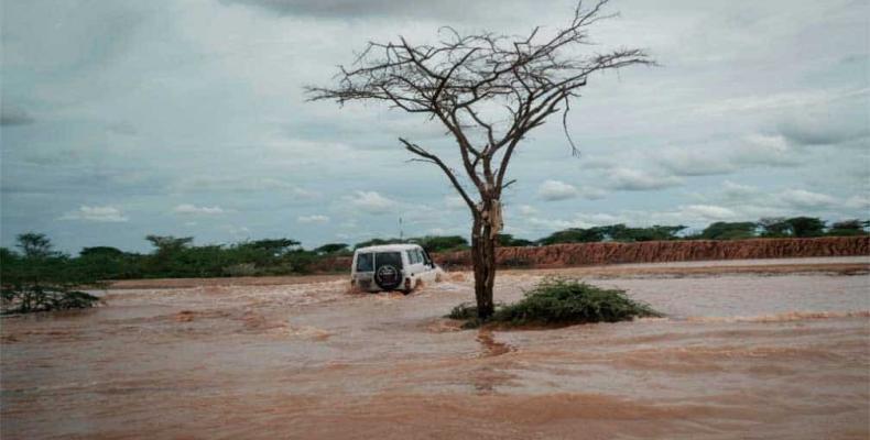 Más de 200 mil desplazados en Somalia a causa de intensas lluvias. Foto: @TheSouthFaceNGO