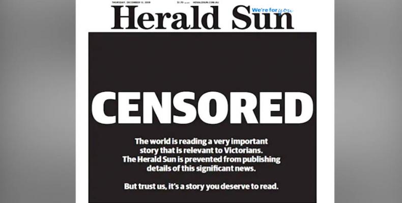 Australian media barred from reporting on Vatican official convicted of sex crimes.  Photo: Australia Herald Sun