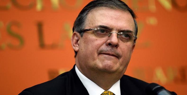 Foreign Minister Marcelo Ebrard at the National Palace in Mexico City.  (Photo: EFE)